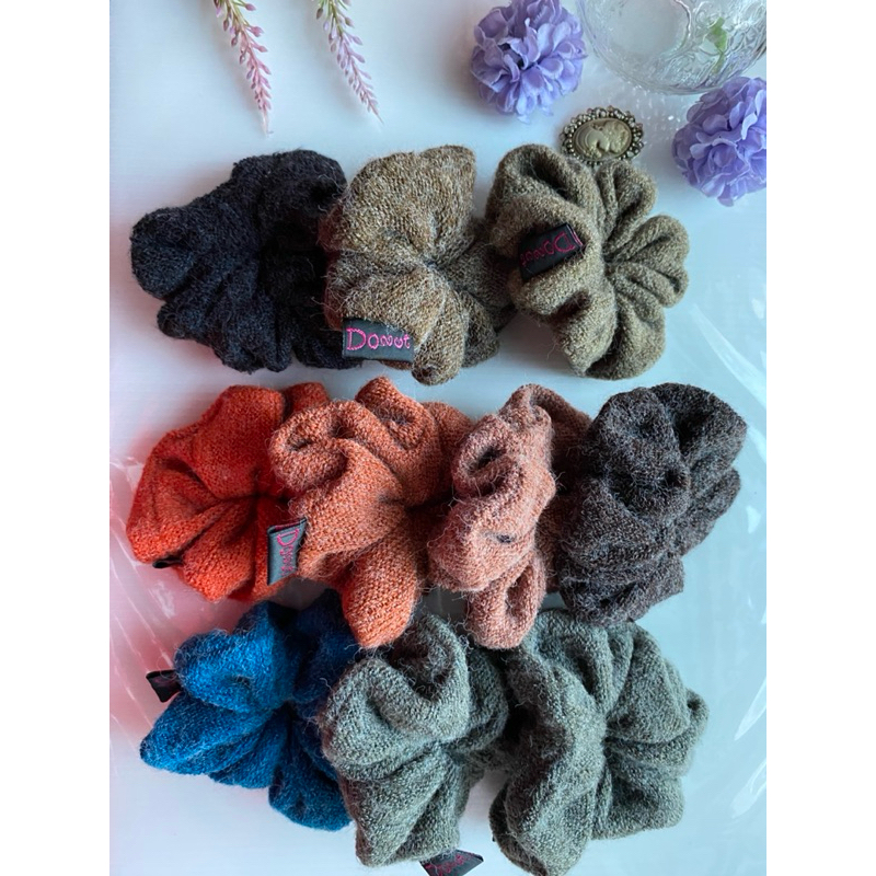 ยางรัดผม โดนัท Donut Mไซค์กลาง (โปรแรง!! 3แถม1เล็ก)) รุ่นผ้าทูโทน คุณภาพดี ทนทาน