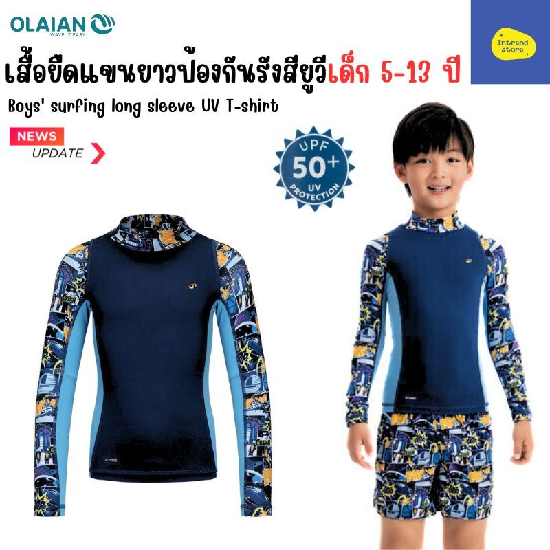 OLAIAN ชุดว่ายน้ำเด็ก ป้องกันแดดได้ดี สวมใส่สบาย ผ้าแห้งไว(น้องเจ้าเนื้อ+ขนาดเพิ่มนะคะ) - รูปที่ 5