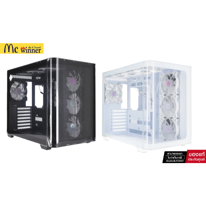 CASE(เคสคอมพิวเตอร์)COLD COOL C6 มีพัดลม 7ตัวรองรับATX,MicroATX,Mini ITX/BLACK CAS-CCC-C6BLAKATX,WHITE-CAS-CCC-C6WHITATX