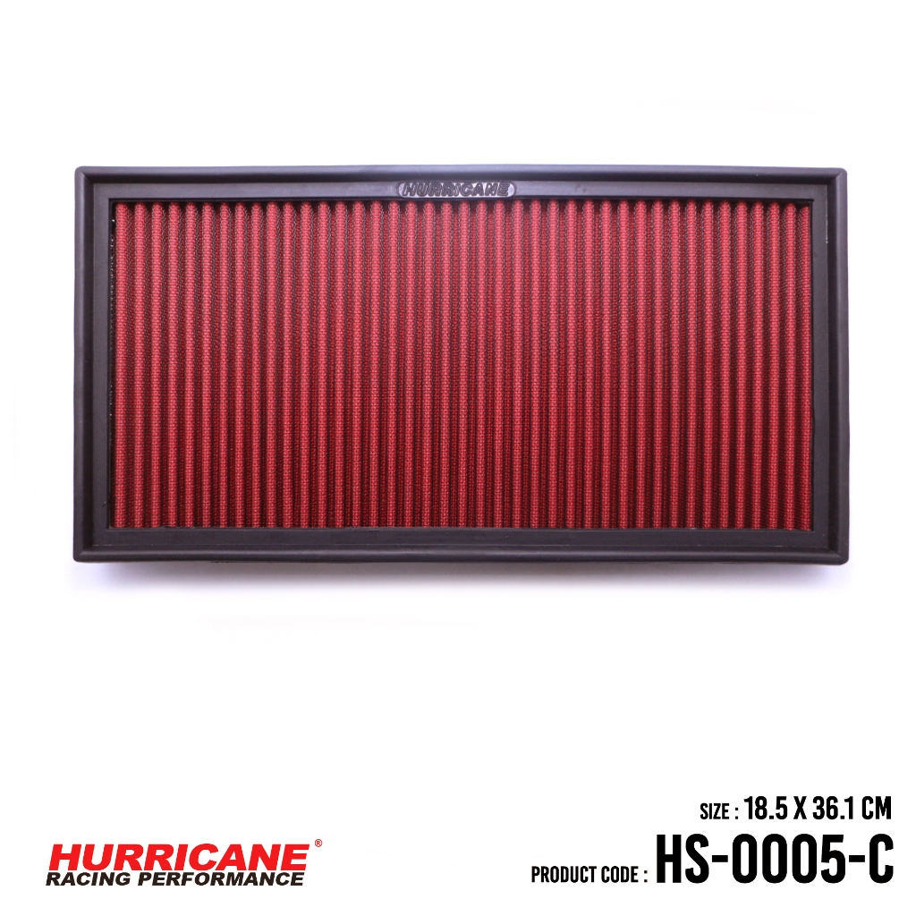 HURRICANE กรองอากาศรถยนต์ผ้าแดง Audi , MercedesBenz , Volkswagen , Seat , Skoda HS-0005-C (Gen2)