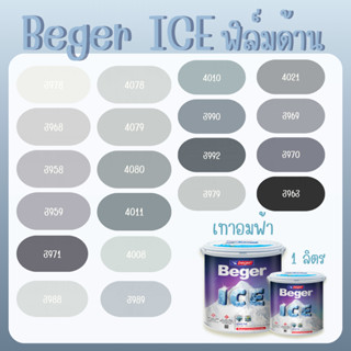 Beger สีเทา อมฟ้า ด้าน ขนาด 1 ลิตร Beger ICE สีทาภายนอก และ …