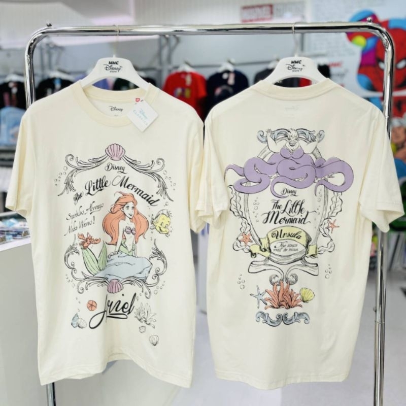 เสื้อDisney ลาย the little mermaid 🩷สีครีม ลิขสิทธิ์แท้💯 ( TMX-189 )
