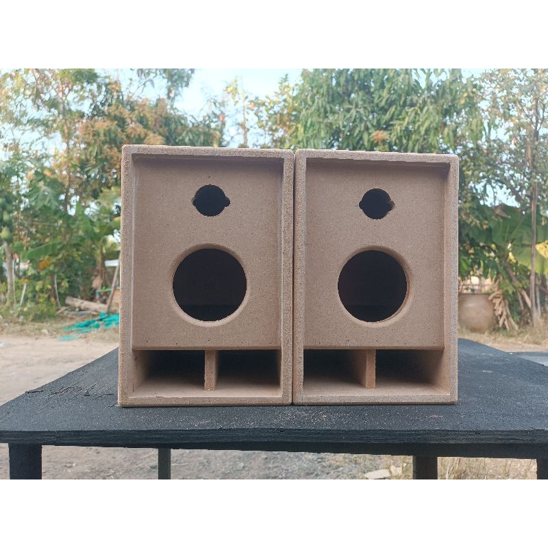 ตู้ลำโพงสูตรเขาวงกตจิ๋ว ใช้กับดอกฟูลเรนจ์ 4นิ้ว+แหลม 2นิ้ว(งานดิบ ราคาต่อ1ตู้)