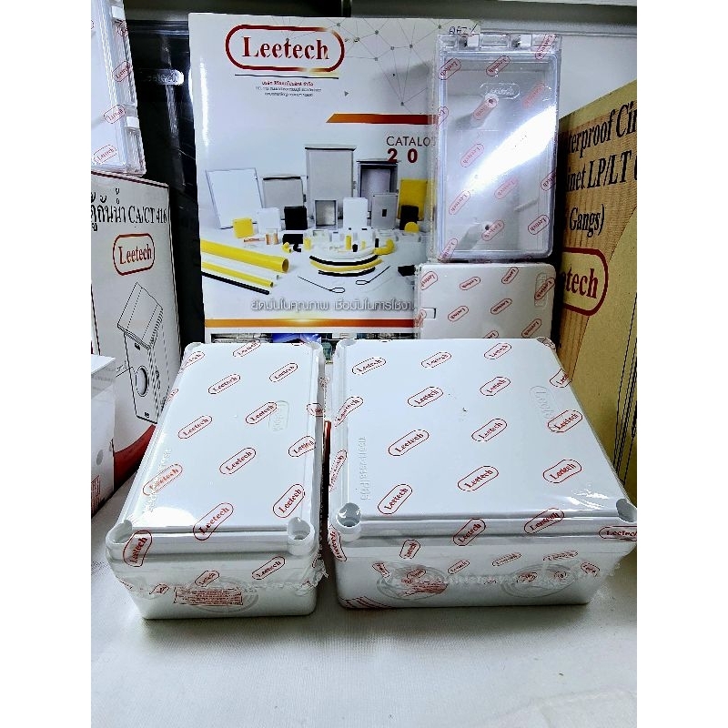 leetech - ลีเทค กล่องกันน้ำ กล่องพักสาย wb305w 3x5 / wb404w 4x4