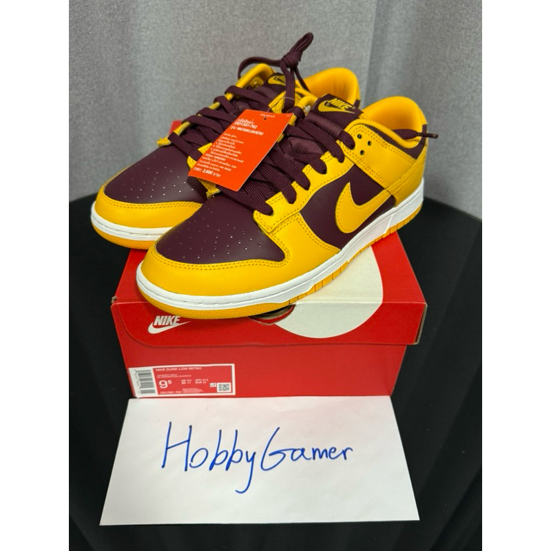 (มือ1 พร้อมส่งด่วน ถูกที่สุด!! ของแท้💯) รองเท้า Dunk Low University Gold and Deep Maroon (DD1391 702