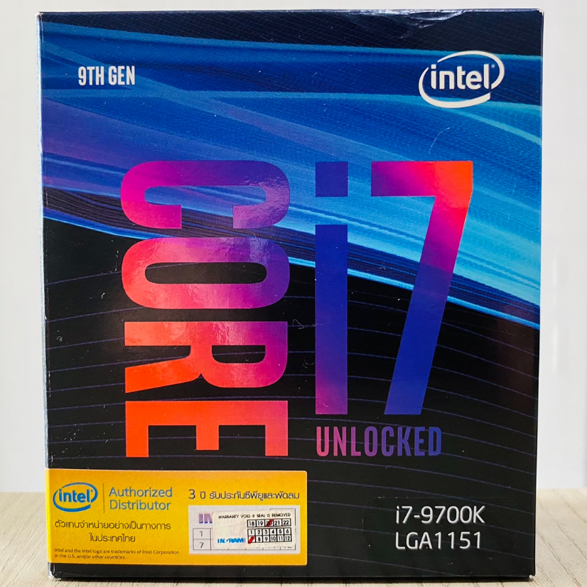 CPU (ซีพียู) Intel Core I7 9700K (4.90GHz) 8C/8T LGA1151v2 ตัวท็อป พร้อมส่ง