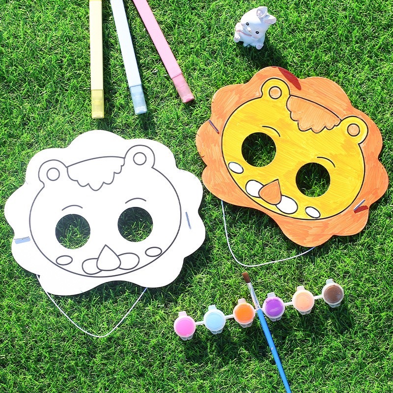 GTRmall(1512) หน้ากากระบายสี หน้ากาก DIY ของเล่นเสริมพัฒนาการ