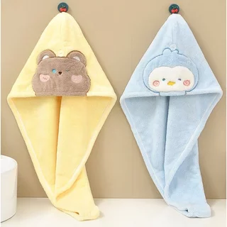 ShopAt.Two[NP-7002] ผ้าคลุมผมอาบน้ำ หมวกคลุมผมดูดซับน้ำ แห้งเร็ว