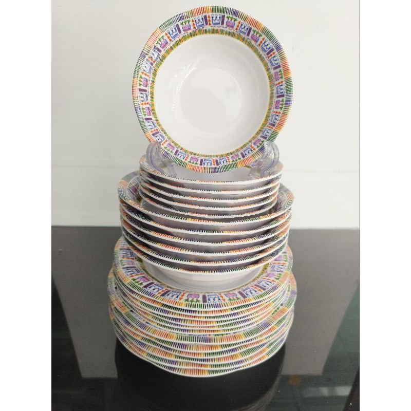 ซุปเปอร์แวร์ชุดจาน+ชามขนาด9"+8"+7.5"+6"รวม24ชิ้นลายสเปนิชคัลเลอร์ปกตราคา4050บาทลดเหลือ3220บาท