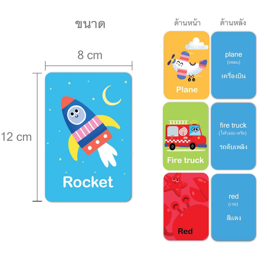 บัตรภาพคำศัพท์ #flashcard รวม7หมวดสุดคุ้ม เสริมทักษะทางภาษา - รูปที่ 5