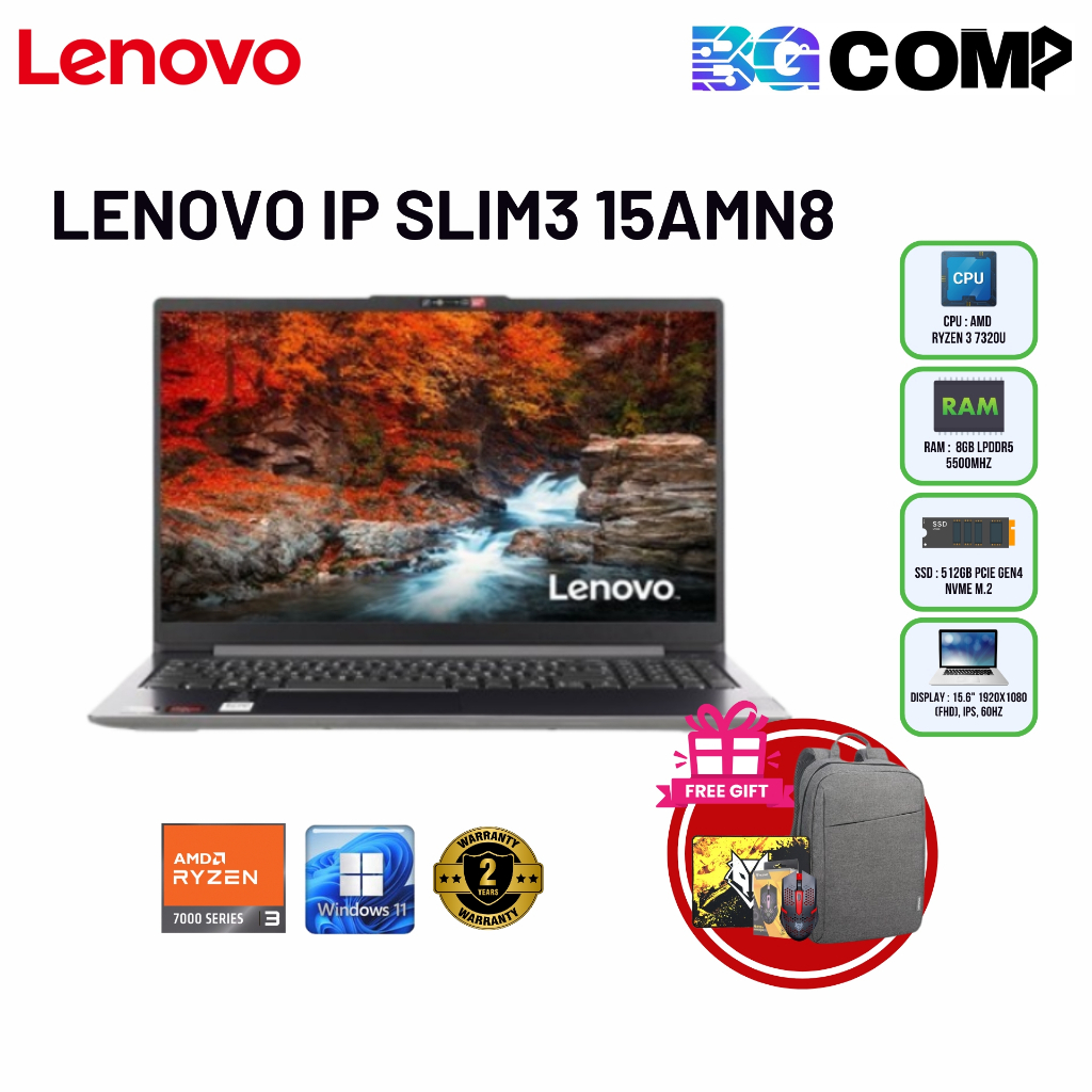 Notebook Lenovo IdeaPad Slim 3 15AMN8 82XQ00C1TA (Arctic Grey)