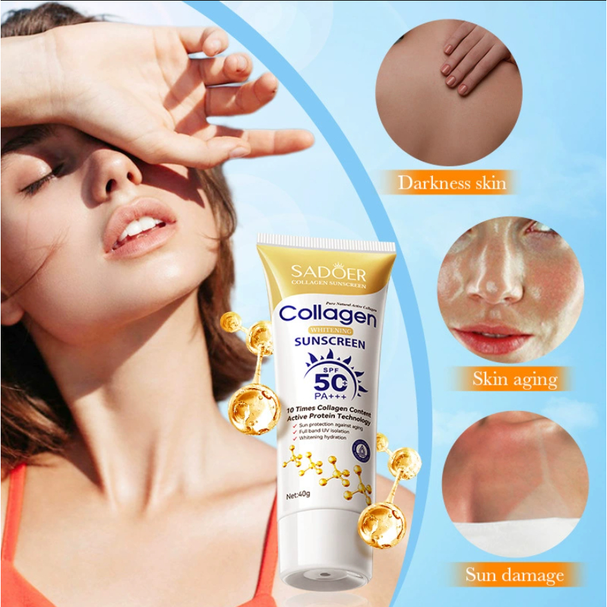 SADOER COLLAGEN SUNSCREEN SPF 50 PA++++ ครีมกันแดด  40g.