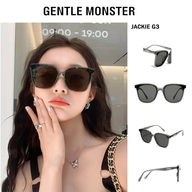 JACKIE สีเทาNew GENTLE MONSTER Hovo(เจนเทิล มอนสเตอร์)  Hovo ของแท้ 100% MAMYแว่นกันแดด เลนส์โพลาไรซ