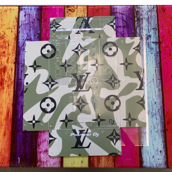 Skin cover dj for DJM 250MK2 สีเขียว สติกเกอร์ติดเครื่องDJ รุ่น DJM 250MK2