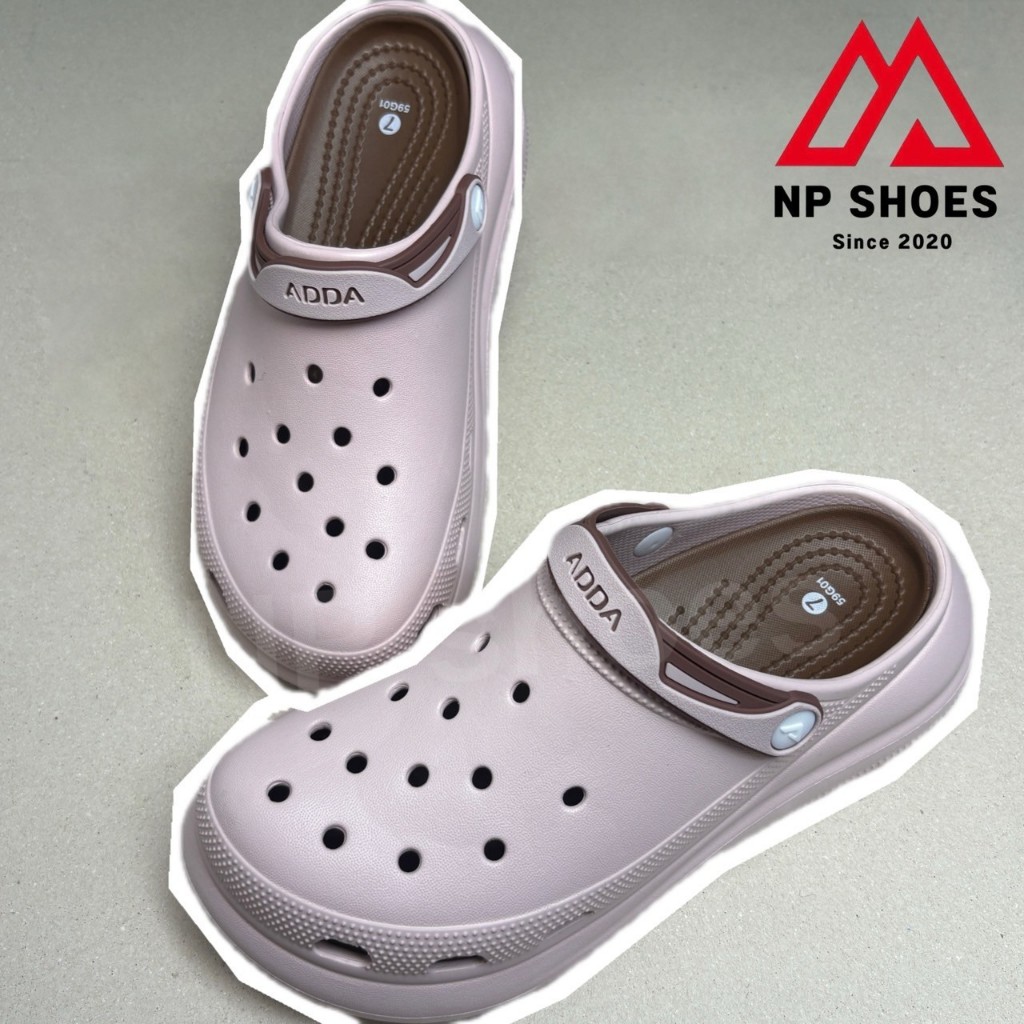 รองเท้าหัวโต ADDA รุ่น 59G01-W1 SIZE (4-7) สำหรับหญิง มีสายรัดหลังเพิ่มความกระชับ นุ่มสวมใส่สบาย เสริมส้นสูง 2.5 นิ้วค่ะ - รูปที่ 5