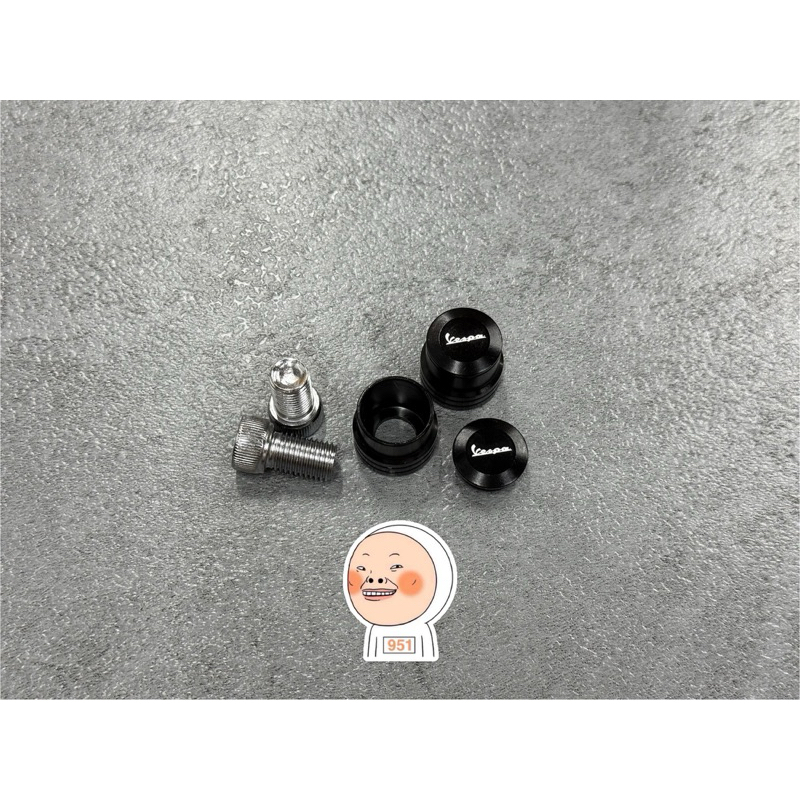 อุดกระจก ปิดรูกระจก CNC Vespa Logo M10