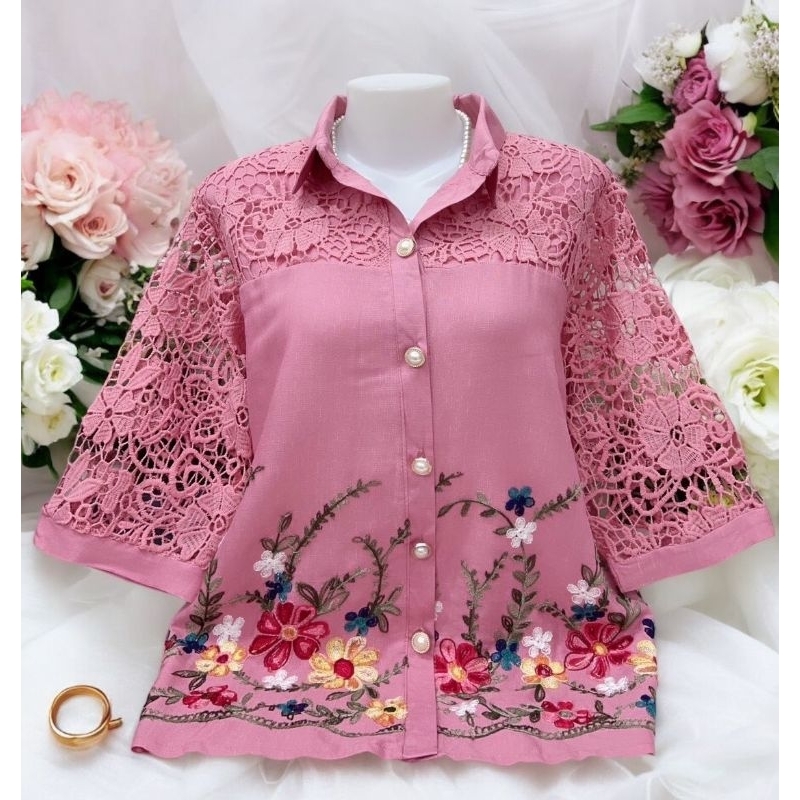 เสื้อเชิ้ตผู้หญิงผ้าลินินอก38-42นิ้วอก44-46นิ้ววงานฟรีไชส์ - รูปที่ 7