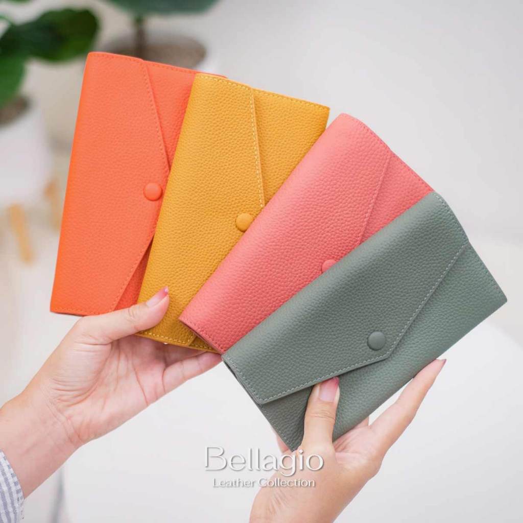 Bellagio รุ่น Verona Wallet กระเป๋าสตางค์ใบยาวหนังวัวแท้ (ทรงบางสลิม) สไตล์ Minimal