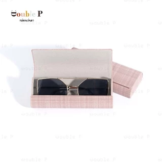 Double P กล่องแว่นตา Xl ทำจากหนัง ลวดลายเรียบสวย หลากหลายสี พกพาสะดวก กล่องใส่แว่นตาแฟชั่น