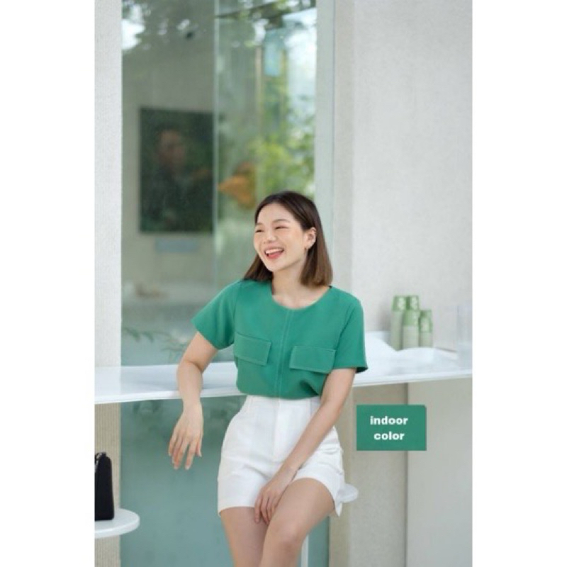 ส่งต่อเสื้อแบรนด์ aandob size m สีเขียว 💚