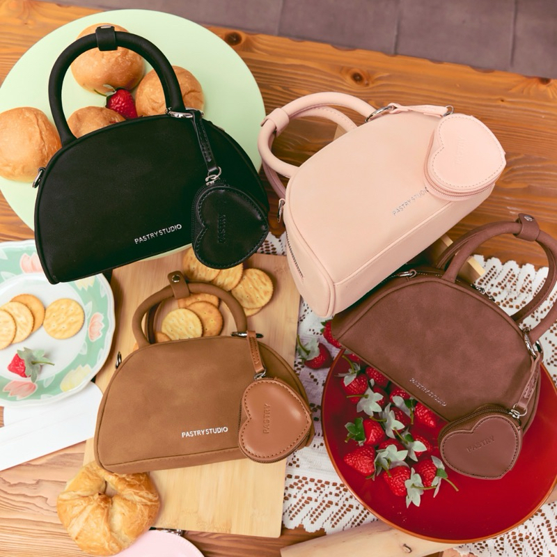 (NEW SUEDE ) 🍓 Puff Suede กระเป๋าหนังกลับ - The Pastry Studio