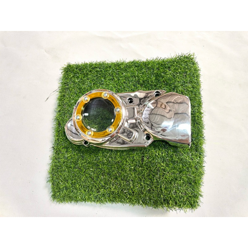 ครอบเครื่อง ครอบจานไฟ รุ่น แดช เก่าปี97 แดชใหม่ปี 98 / LS'125 และLSปี2000 ชุบสีเงินเจาะใส - รูปที่ 4