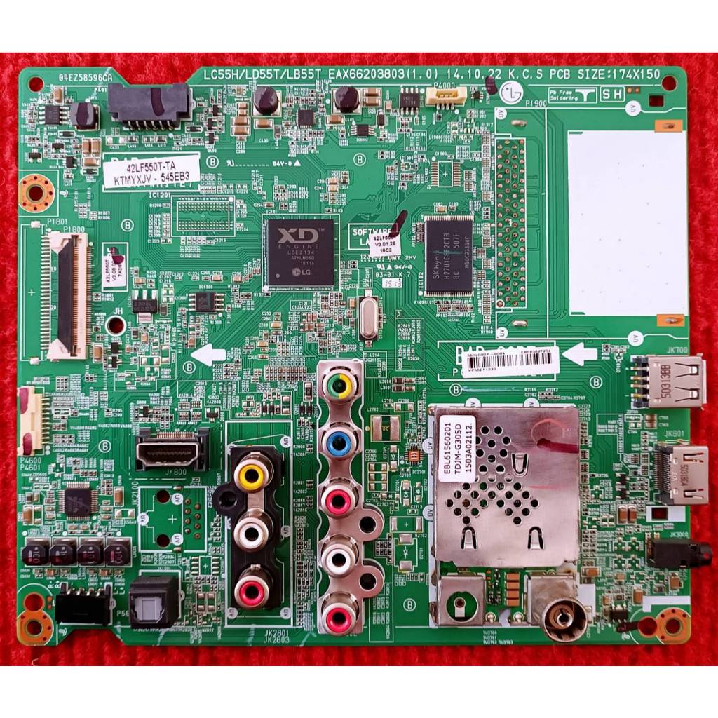 เมนบอร์ดทีวี  LG ใช้ได้กับรุ่น 42LF550T , 49LF550T , 42LF560T , 49LF560T