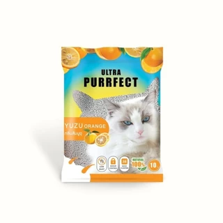 ทรายแมวเบนโทไนท์ (ถ่านหินภูเขาไฟ) ULTRA PURFECT ฝุ่นน้อย Nature 100% (ขนาด 10 ลิตร)