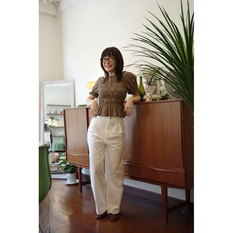 [Used] ส่งต่อ ju ne top เสื้อที่ทรงน่ารักมาก 🥞🍩