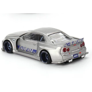 ✨Chase Car Nissan Skyline GT-R (R34) Kaido Works SHINJUKU V1 #143 Scale 1:64 ยี่ห้อ Mini gt