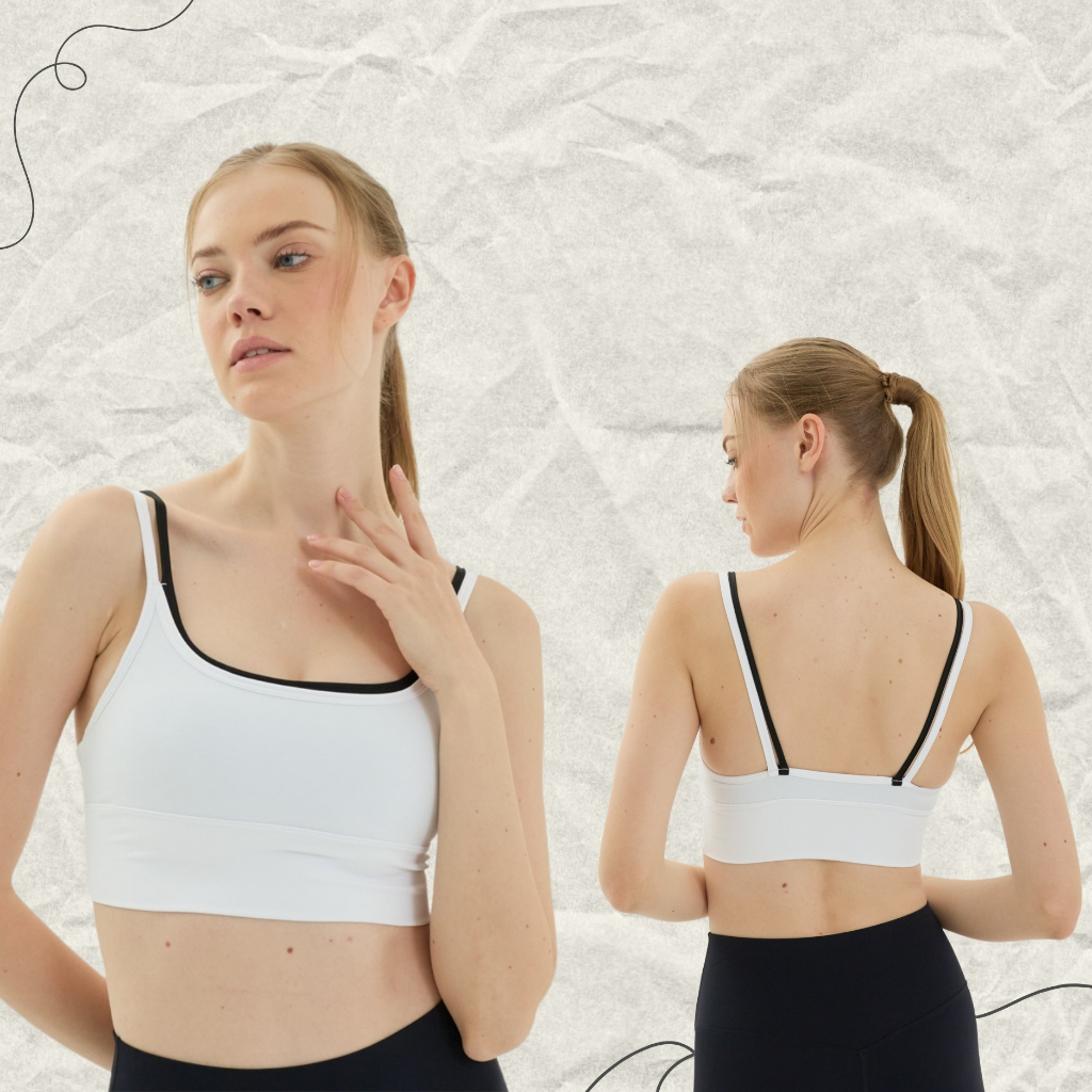 Riri Bra สปอร์ตบรา Two Tones สายเบิ้ลเล็ก Minimal but cute 7 สี  3 ไซส์ / พร้อมส่งจากไทย - รูปที่ 7