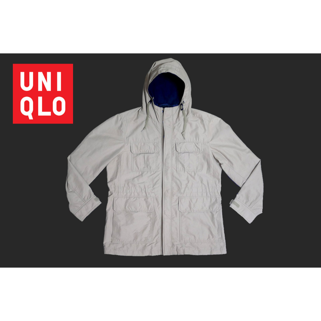 เสื้อ Jacket Uniqlo สีเบจ มี 7 ช่องกระเป๋า (XL 46)