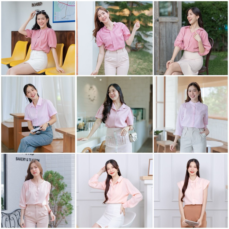 🚀🇹🇭 มีส่งด่วน !! 💥เสื้อโทนสีพีช ชมพู เอาใจสาวๆ สายหวาน จะแบบไหนก็น่ารัก🩷 #รวมเสื้อโทนชมพู
