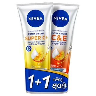 NIVEA - Extra Bright Superc+ + C&E 300MLx2 (2PCS) นีเวียไบรท์ ซูเปอร์ซีพลัส และ ซีแอนอี 300มลX2