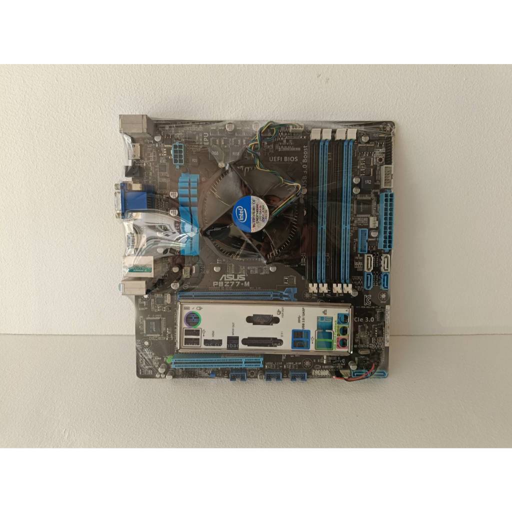 เมนบอร์ด ASUS P8Z77-M แถม CPU i3-3220 รองรับ RAM DDR3 พร้อมฝาหลัง พร้อมใช้งาน (ร้านค้าส่งเร็ว100%)