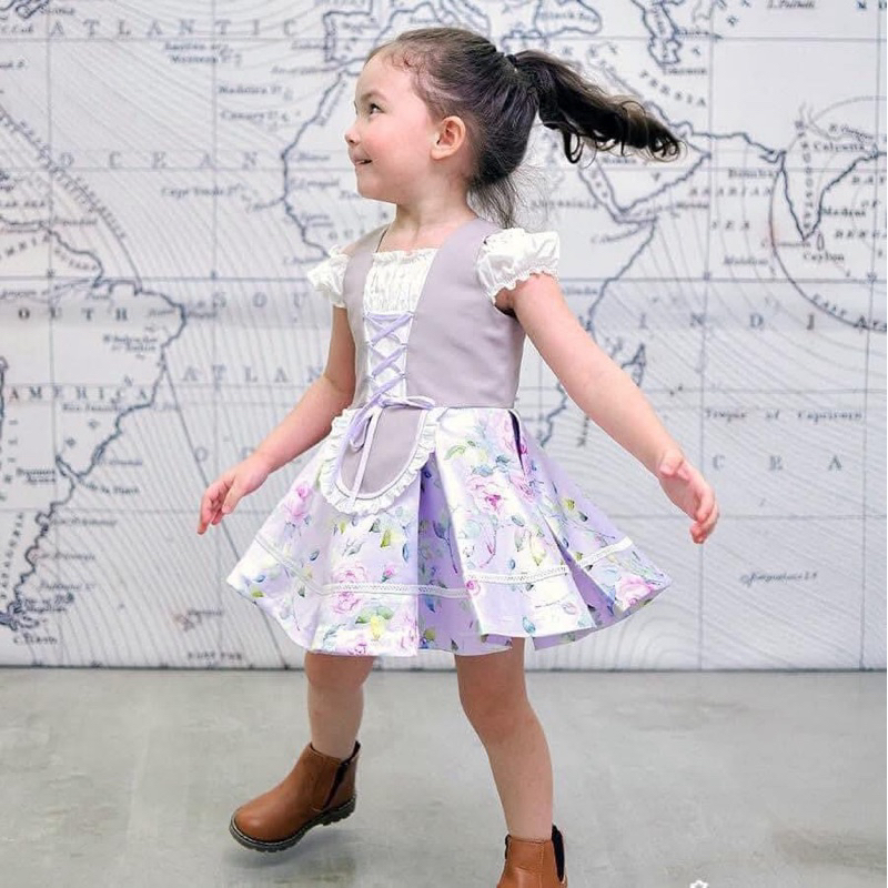 เดรสทรงเจ้าหญิงเก๋ๆ Chalom brand 6Y