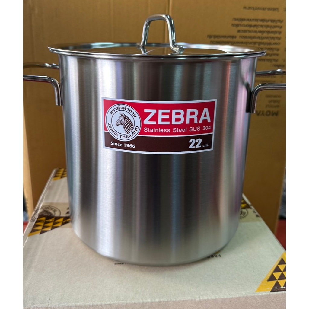 Zebra หม้อสตูว์ทรงสูง รุ่น Tiger  สแตนเลสตราหัวม้าลาย
