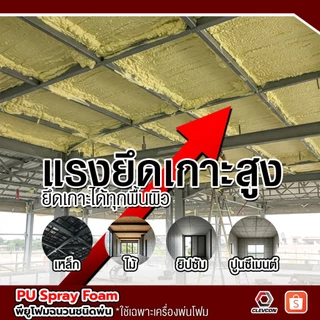 PU Foam Spray พียูโฟมสเปรย์ สองส่วนผสม พ่นหลังคา ฉนวนกันความร้อน กันไฟฟ้า โฟมเก็บเสียง 20 kg./ชุด