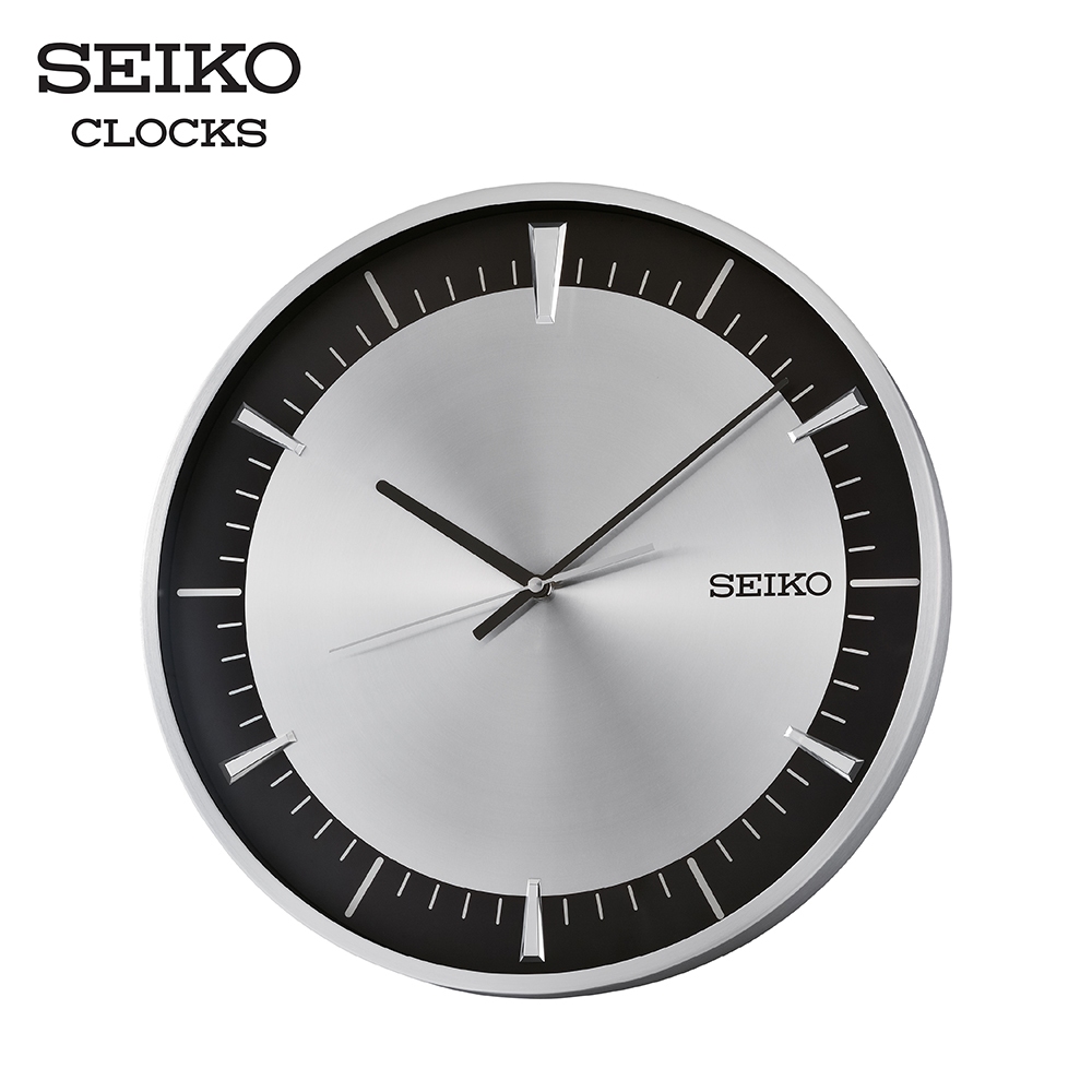 SEIKO CLOCKS นาฬิกาแขวน รุ่น QXA840S ขนาด 15.9 นิ้ว เดินเรียบ สีเงิน