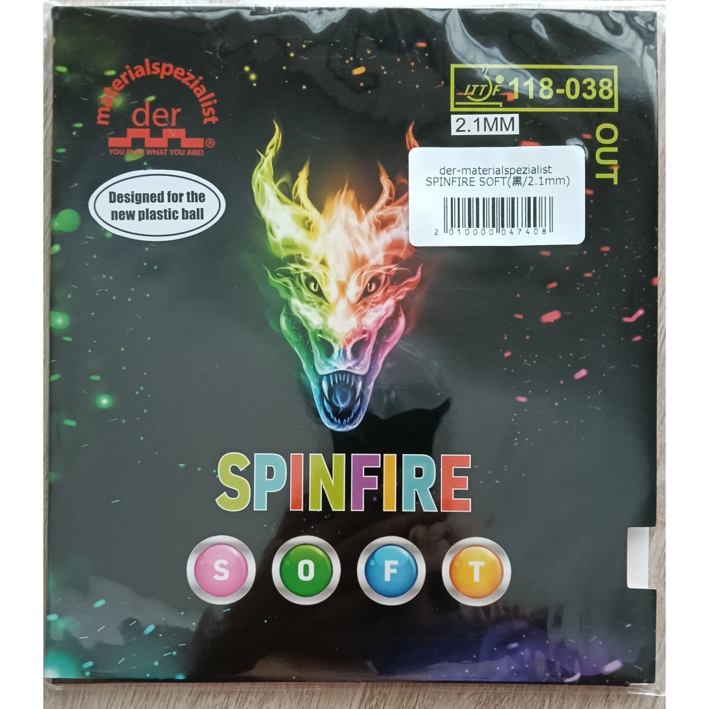 ยางปิงปองเม็ดสั้น der-materialspezialist Spinfire Soft - Short Pimple