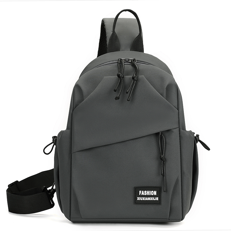 GUCSELECTED(B2297) กระเป๋าคาดอก-ผ้าไนล่อนสีพื้นFASHION มี6ช่องใส่ของ