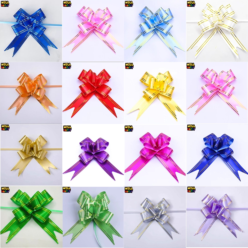 โบว์รูด โบว์ลิบบิ้น ดอกไม้ ของขวัญ กล่องของขวัญ บรรจุภัณฑ์ ขวดไวน์ ตกแต่งวันหยุด บอลลูน ดอกไม้ ตะกร้าตกแต่ง แพค10 ชิ้น