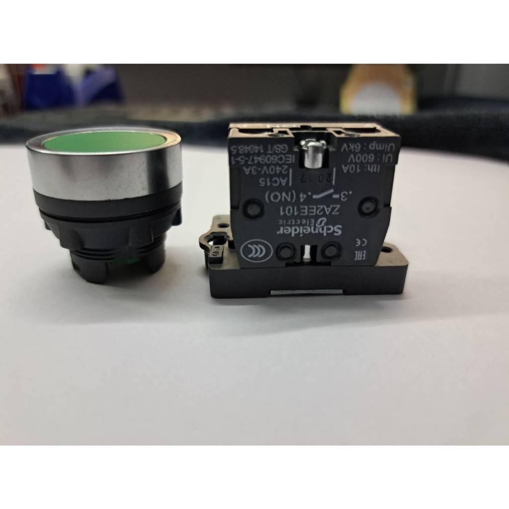 Schneider Push Button + Contact block คอนแท๊คบล็อก ZA2EE101 / 1 NO //240V 3A.