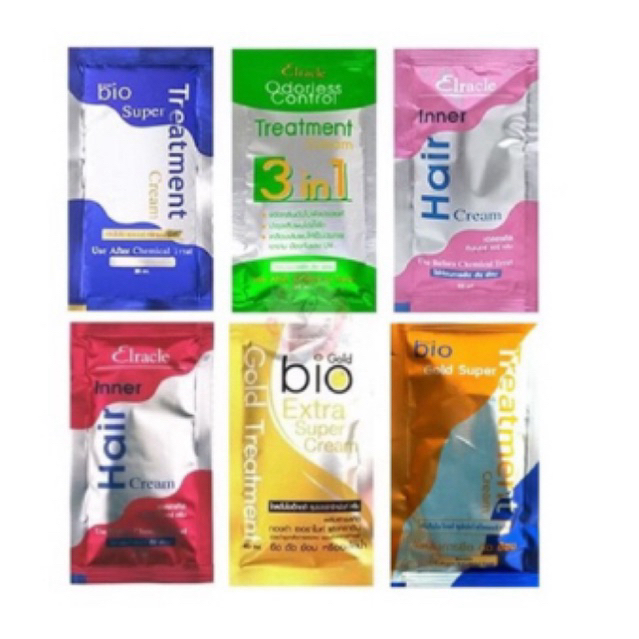 🧑🏻‍🦳 [ยกกล่อง] 🧑🏼‍🦱 ทรีทเม้นท์ Bio Treatment ไบโอซอง 1 กล่องมี 24 ซอง ซองน้ำเงิน บำรุงเส้นผม