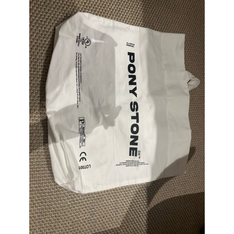 ถุงผ้า Pony stone สีขาว