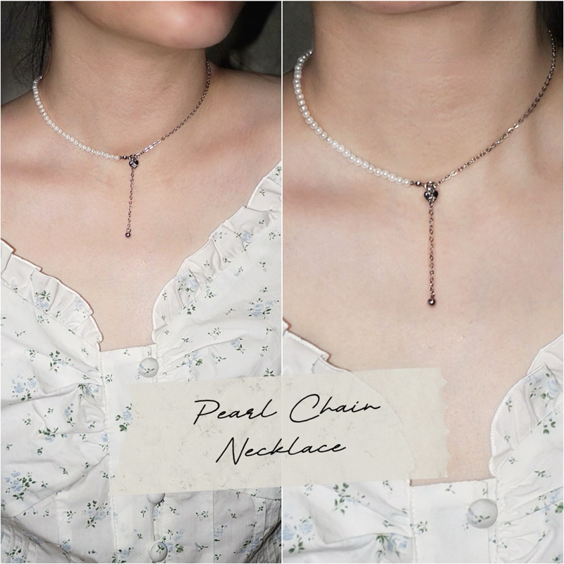 Pearl Chain necklace (สร้อยไข่มุกโซ่ )