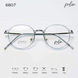 Polin กรอบแว่นสายตา รุ่น 6807 เนื้อวัสดุเบต้าไทเทเนียม ยืดหยุ่น ไม่หัก