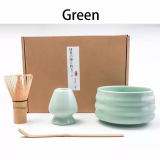 osiden ชุดชามมัทฉะ (4ชิ้น) Chawan ถ้วยชงมัทฉะ ถ้วยชงชาเขียว แปรงชงชา ที่ใส่มัทฉะ ที่ตักมัทฉะ