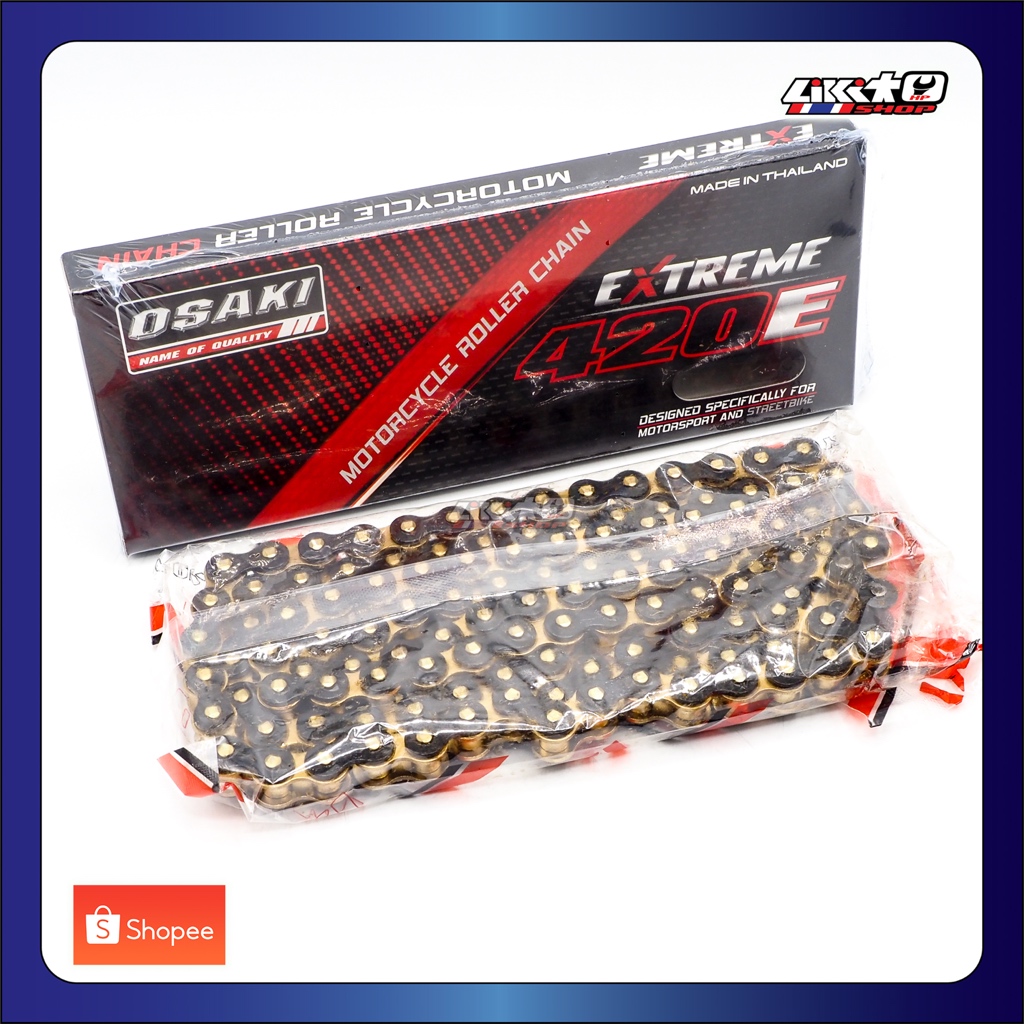 Osaki โซ่ 420 สีดำหมุดทอง extreme 120ข้อ Monkey,Dax125,Grom