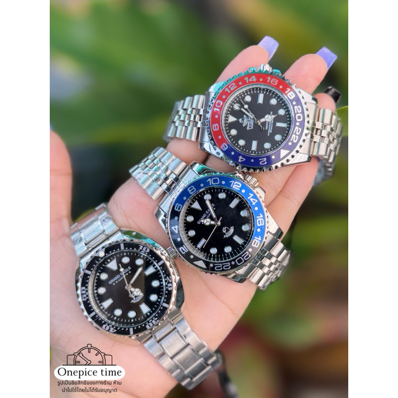 นาฬิกาข้อมือผู้ชาย แบรนด์ GRAND EAGLE ของแท้100% พร้อมกล่อง สไตล์โรเล็กซ์ มีบริการตัดสายนาฬิกา